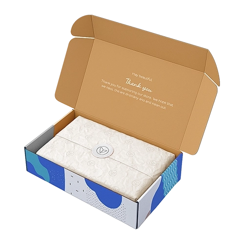 Colorful branded packaging for crayons with soft touch lamination and die-cut window